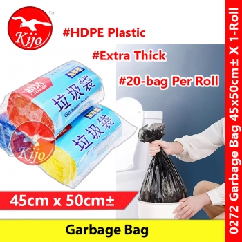 【20-Bag X 1-Roll】 Garbage Bag HDPE Extra Thick Plastic Trash Bag / Beg Plastik Sampah / 塑料垃圾袋 #0272 #GarbageBag #一次性垃圾袋