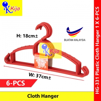 【6-PCS】 Slip-Resistant Hanger Penyangkut Baju Clothes Hanger Big Clothes Hanger #HG-331 #ClothHanger #penyangkutBaju
