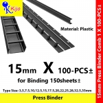 15mm Press Binder Comb Plastic 1-Box 100-PCS± #1663