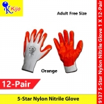 【12-Pair】 5-Star Nylon Nitrile Glove #尼龙丁腈手套 #Nylon #Nitrile #5-Star #防滑手套 #9137 #SarungTangan #anti-slip
