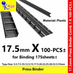17.5mm Press Binder Comb Plastic 1-Box 100-PCS± #1664