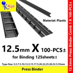 12.5mm Press Binder Comb Plastic 1-Box 100-PCS± #1662