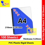 A4 Size Rigid Sheet PVC Transparent Cover 1 X 100sheets± #A4 #Color #透明塑料片 #PVC #RigidSheet #TransparentCover #7609 A4 Size Rigid Sheet PVC Transparent Cover 1 X 100sheets± #A4 #Color #透明塑料片 #PVC #RigidSheet #TransparentCover #7609