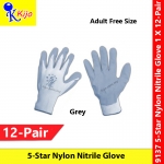 【12-Pair】 5-Star Nylon Nitrile Glove #尼龙丁腈手套 #Nylon #Nitrile #5-Star #防滑手套 #9137 #SarungTangan #anti-slip