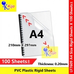 A4 Size Rigid Sheet PVC Transparent Cover 1 X 100sheets± #A4 #Color #透明塑料片 #PVC #RigidSheet #TransparentCover #7609