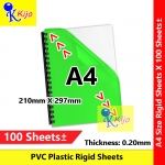 A4 Size Rigid Sheet PVC Transparent Cover 1 X 100sheets± #A4 #Color #透明塑料片 #PVC #RigidSheet #TransparentCover #7609 A4 Size Rigid Sheet PVC Transparent Cover 1 X 100sheets± #A4 #Color #透明塑料片 #PVC #RigidSheet #TransparentCover #7609