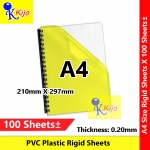 A4 Size Rigid Sheet PVC Transparent Cover 1 X 100sheets± #A4 #Color #透明塑料片 #PVC #RigidSheet #TransparentCover #7609 A4 Size Rigid Sheet PVC Transparent Cover 1 X 100sheets± #A4 #Color #透明塑料片 #PVC #RigidSheet #TransparentCover #7609