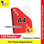 A4 Size Rigid Sheet PVC Transparent Cover 1 X 100sheets± #A4 #Color #透明塑料片 #PVC #RigidSheet #TransparentCover #7609 A4 Size Rigid Sheet PVC Transparent Cover 1 X 100sheets± #A4 #Color #透明塑料片 #PVC #RigidSheet #TransparentCover #7609