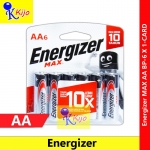 Energizer MAX AA Battery BP-6 X 1-CARD #9364