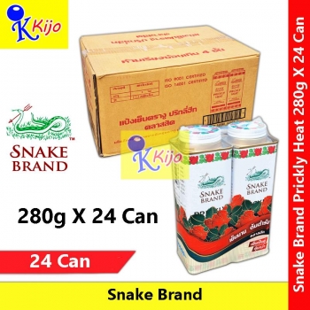 【24-Can】 Snake Brand Prickly Heat Original Cooling Powder Classic 280g X 24-Can #Snake #9381 #CoolingPowder #Thailand 【24-Can】 Snake Brand Prickly Heat Original Cooling Powder Classic 280g X 24-Can #Snake #9381 #CoolingPowder #Thailand