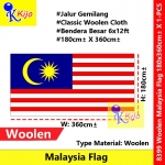 Extra Big Jumbo Size Malaysia Flag Bendera Malaysia Jalur Gemilang 180cmX360cm± 6x12ft± #8399 #Malaysia #Woolen #JUMBO