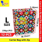 【12-PCS】 Beg Guni Besar Zip Tebal Laundry Bag Waterproof Beg Balik Kampung Travel Bag Large Storage #3782