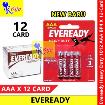 Eveready Heavy Duty 1012 AAA BP4 X 12-Card