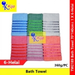 【6-PCS】 70x140cm± Bath Towel 100% Cotton Tuala Mandi 1 X 6-PCS #360G± #TualaMandiBesarTebal #2189 【6-PCS】 70x140cm± Bath Towel 100% Cotton Tuala Mandi 1 X 6-PCS #360G± #TualaMandiBesarTebal #2189