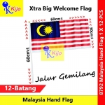 【12-PCS】 Extra Big Malaysia Hand Flag 1 X 12-PCS Bendera Malaysia Tangan Welcome Flag #JalurGemilang #Malaysia #8792