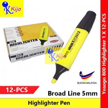 【12-PCS】 Yosogo 800 Highlighter 1 X 12-PCS #800 #Yosogo #Highlighter #yellow #orange