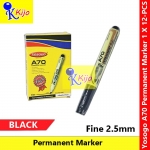 【12-PCS】 Yosogo A70 Permanent Marker Fine 2.5mm #yosogo #A70 #MarkerPen #Marker