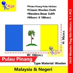 90cm± X 180cm± Pulau Pinang Flag Woolen Flag Negeri Pulau Pinang Pulau Mutiara #3639 #WoolenFlag #Tebal #Penang