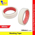 Master King White Masking Tape Painting Tape Marking Tape 14meter± #PitaPekelat #MaskingTape #PaperMarkingTape #white