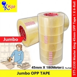 Master King Jumbo Extra Big Opp Tape 45mm X 180meter± X 6-Roll #PackingTape #OPPTape #JumboBig #BoppTape #2330