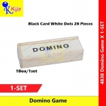 Domino Game with Box / Spots Mini Dots Game Traditional Dominoes with Black 28 Piece #4838