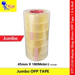 Master King Jumbo Extra Big Opp Tape 45mm X 180meter± X 6-Roll #PackingTape #OPPTape #JumboBig #BoppTape #2330
