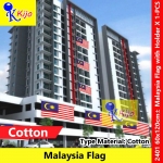 Malaysia Flag Jalur Gemilang Bendera Malaysia with Holder 2x4ft± 60x120cm± Cotton #2401 #JalurGemilang #MalaysiaFlag