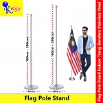 Flag Pole Stand Indoor Tiang Bendera Stainless Steel Flag Pole With Stand #FlagPole #StandFlag #FlagStandOffice #2685 #2686