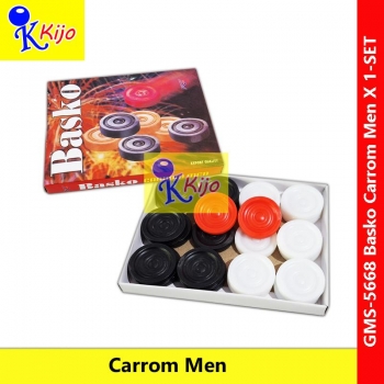 Basko Carrom Men Double Polished Black White Red #Basko #India #5668 #CarromMen #Carrom