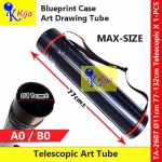 77-132cm Ø11cm A0/B0 Telescopic Drawing Tube Tabung Gambar Blueprint Case #A0 #B0 #2607