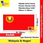 90cm± X 180cm± Kedah Flag Woolen Flag Negeri Kedah Darul Aman #3639 #WoolenFlag #Tebal #Kedah