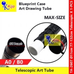 77-132cm Ø11cm A0/B0 Telescopic Drawing Tube Tabung Gambar Blueprint Case #A0 #B0 #2607