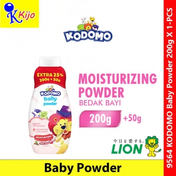 KODOMO Baby Powder 200g X 1-PCS ~ Moisturizing Powder Bedak Bayi #KODOMO #LION #JAPAN #9564