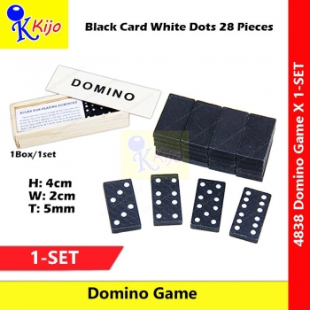 Domino Game with Box / Spots Mini Dots Game Traditional Dominoes with Black 28 Piece #4838