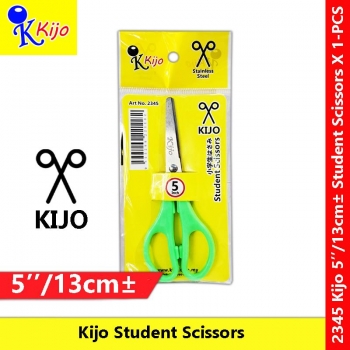 Kijo Student Scissors 5inch 13cm± Stainless Steel #2345 #KIJO #Student #Scissors #Gunting #剪刀 #Stationery #卡装学生剪刀