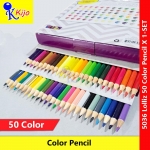 Lolliz 50 Colored Pencils Pensil Warna 50 Colour #ColorPencil #5036 #Lolliz #Wood #PensilWarna #Art #Coloring