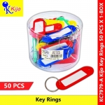 Kijo Key Ring Tag Plastic Key Ring 50-PCS X 1-BOX #7979-A