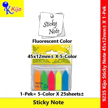 Kijo 45x12mm± PVC Sticky Note Adhesive Glue Memo Pad Post-it Note #9235 #StickyNote #MemoPad #Post-it #Marking #Remark