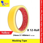 Master King Yellow Masking Tape Painting Tape Marking Tape 14meter± #PitaPekelat #MaskingTape #PaperMarkingTape #yellow
