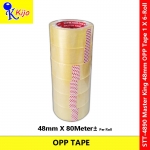 Master King Opp Tape 48mm X 80meter± X 6-Roll #PackingTape #OPPTape #BoppTape #4890 #MasterKing