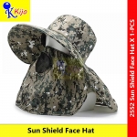 Sun Shield Face Hat / UV Sport Hat / Topi Jepun Soldier / Fishing Hat / Camping Hat / Sun Hat #2552 #日本军帽子 #防晒帽子