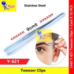 【12-PCS】 V Shape Tweezer Flat Mount / Sepit Janggut / Twizzer / Sepit Uban Penyepit Bulu #不锈钢 #拔毛器 #镊子 #2465 #Y-621