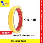 Master King Yellow Masking Tape Painting Tape Marking Tape 14meter± #PitaPekelat #MaskingTape #PaperMarkingTape #yellow