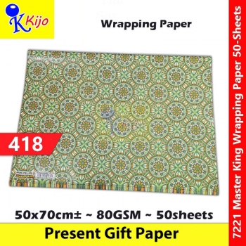 【50-Sheets】Present Gift Paper / Wrapping Paper / Kertas Hadiah / 礼物纸 #7221 #MasterKing #418