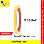 Master King Yellow Masking Tape Painting Tape Marking Tape 14meter± #PitaPekelat #MaskingTape #PaperMarkingTape #yellow