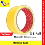 Master King Yellow Masking Tape Painting Tape Marking Tape 14meter± #PitaPekelat #MaskingTape #PaperMarkingTape #yellow