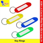 Kijo Key Ring Tag Plastic Key Ring 50-PCS X 1-BOX #7979-A