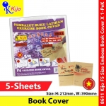 【5-Sheets】 Pembalut Buku Latihan F5 Size Exercise Book Cover Emboss PVC Plastic #8611 #BookCover #F5