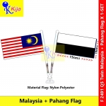 【2in1】 Twin Spring Flag Malaysia + Pahang Flag Table Spring Flag #Bendera #双旗弹簧旗 #马拉西亚 #彭亨 #JalurGemilang+Pahang #2491