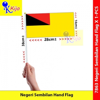 Negeri Sembilan Hand Flag Nylon Polyester Negeri Sembilan Darul Khusus Flag #7863 #SembilanFlag #BenderaTangan #森美蘭旗